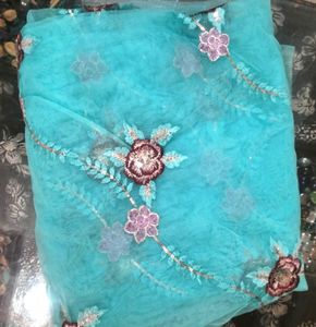 Net Designer Saree Without Blouse