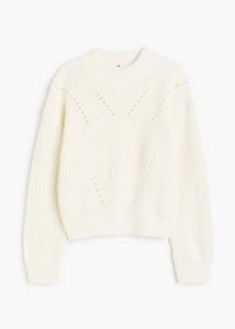 H&amp;M White Pullover Sweater