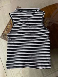 Black And White Crop Top