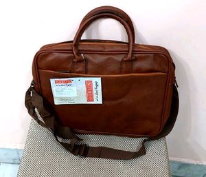 Leather Office Cum Laptop Bag