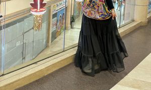 Tiered Black Skirt