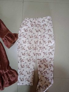 Girls Brown Color Kurti Set