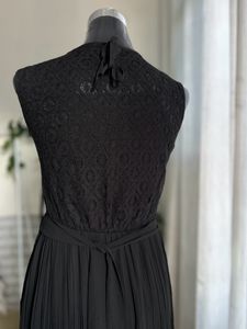 Black Long Bleated Dress