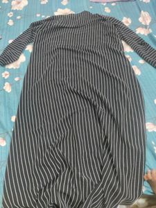 Striped Black abaya