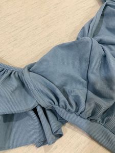 Corset Fit Blue Top