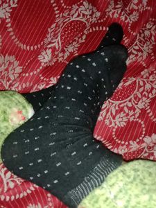 Black Patterned Socks