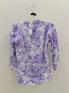 Purple Flower Print Top for Girls | New Tops Ladie