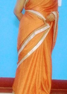 Elegant Orange Saree