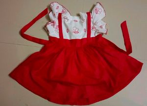 New Red And White Colour Frock