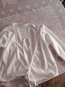 White Long Sleeve Crop Top