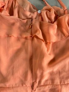 Peach Ruffle Romper