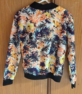 Floral Print Bomber Jacket