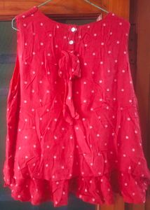 Red Polka Dot Sleeveless Top
