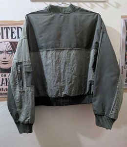 Zara distressed water repellant patchwork jacket