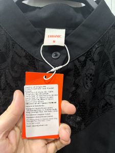 Urbanic Black Embroidered Shirt Size m