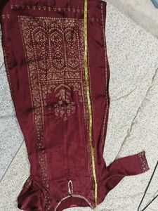 Burgundy W Kurta