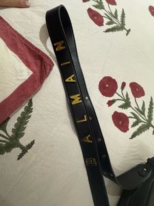 Balmain Black Leather Belt Bag