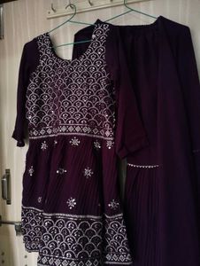 Elegant dark Purple Kurta Set💜