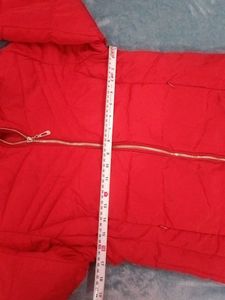 Red Puffer Hooded Jacket