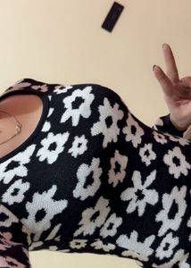 Floral Knit Mini Dress