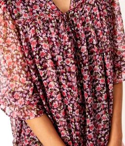 Floral Sleeve Purple Top