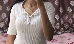 Ribbed Short Sleeve Top