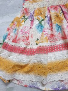 Multicolor Butterfly Floral Kids Dress