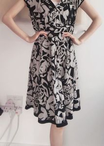 BEAUTIFUL BLACK/WHITEGYPSY STYLE MAXI DRESS