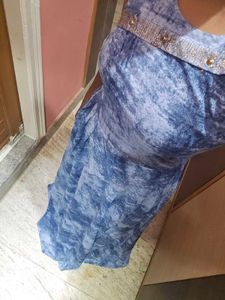 Stylish Blue tie - die Maxi Dress