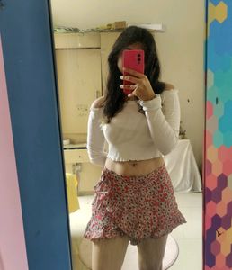 Zara Floral Print Skort