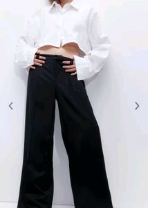 H&amp;M Black Wide Leg Trousers