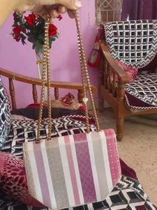 Striped Shoulder Bag