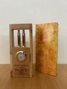 Pen and Clock Desk Set