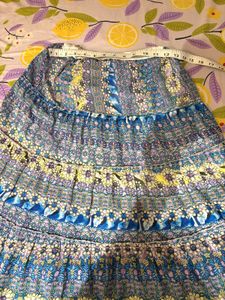 Tiered Floral Print Skirt