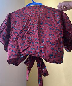 Wrap On Cute Floral Top