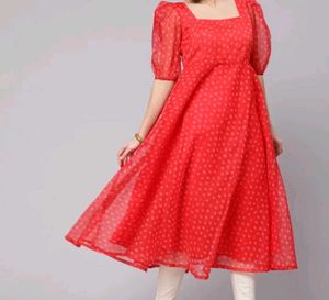 Red Organza Dress