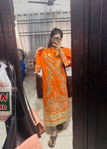 Orange Beautiful Kameez