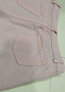 Pink Wide Leg Jeans