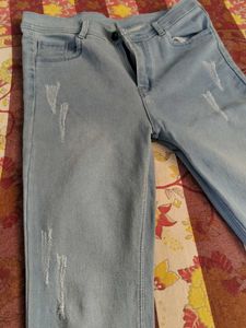Light Blue Distressed Jeans