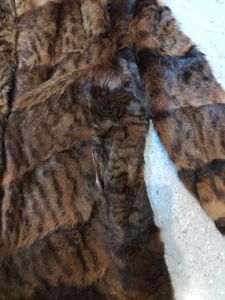 Brown animal print Fur coat