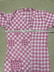 Pink Checkered Kurti Pant Set