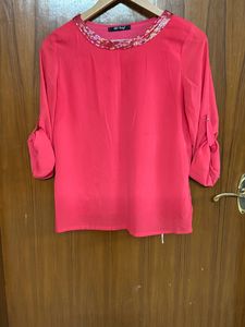 Peach Pink Top