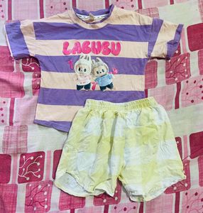 Labubu Tee - Kids With Free Shorts