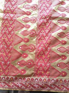 Elegant Cream &amp; Red Mekhela Sador