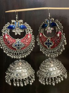 Silver Oxidized Jhumka