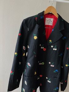 Fairy FLORAL Hand EMBROIDERED Vintage  Blazer