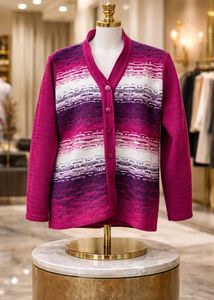 Stylish Striped Knit Cardigan