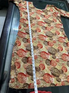 Coral Colour Kurta Set