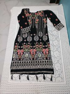 Black Embroidered Pakistani Suit