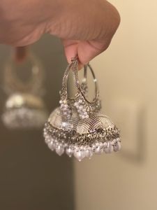 Silver Jhumka Earrings